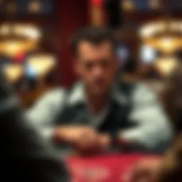 Ben Affleck at a poker table with a focused expression