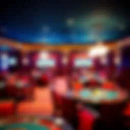 Interior view of Caesars Southern Indiana Poker Room showcasing table arrangements