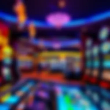 Excitement of Gaming Options at Casino A vibrant gaming floor filled with slot machines and table games