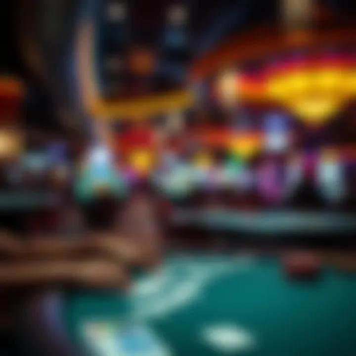 The Gaming Atmosphere Enhanced by Technology A serene casino environment showcasing card games