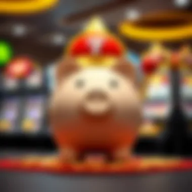 Innovative Piggy Bank Design in Slot Machines Creative design of a casino slot machine piggy bank