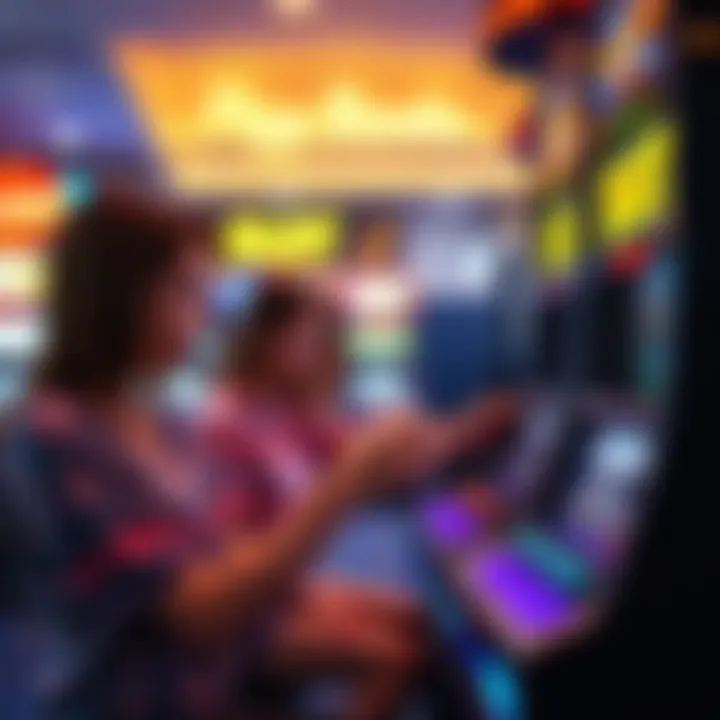 Player Engagement through Piggy Banks in Gaming Engaged player interacting with a slot machine piggy bank