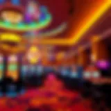 Luxury Casino Interior in Oklahoma Interior view of a luxury casino in Oklahoma showcasing vibrant gaming areas