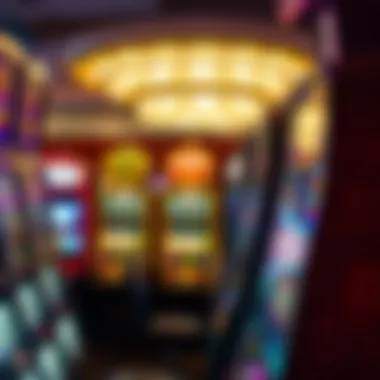 Diverse Gaming Options in Oklahoma Casinos Group of slot machines with bright lights symbolizing the gaming variety available
