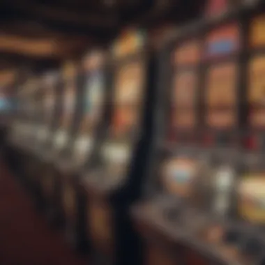 A visually appealing display of themed slot machines