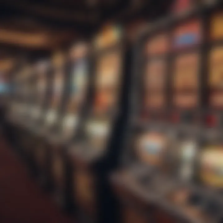 A visually appealing display of themed slot machines