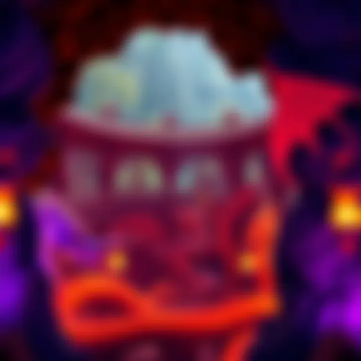 Ancient Dragon Lair An enchanting background depicting an ancient dragon lair