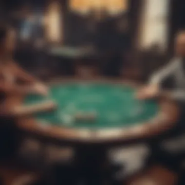 An engaging table setup for a friendly poker game