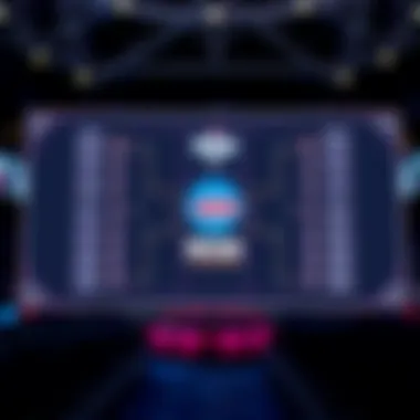 A vibrant bracket illustration showcasing the NCAA tournament structure