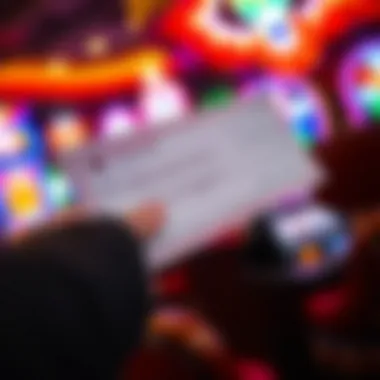 Check Presentation for Cashing Close-up of a check being presented for cashing