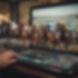 A digital interface showcasing online horse racing betting options