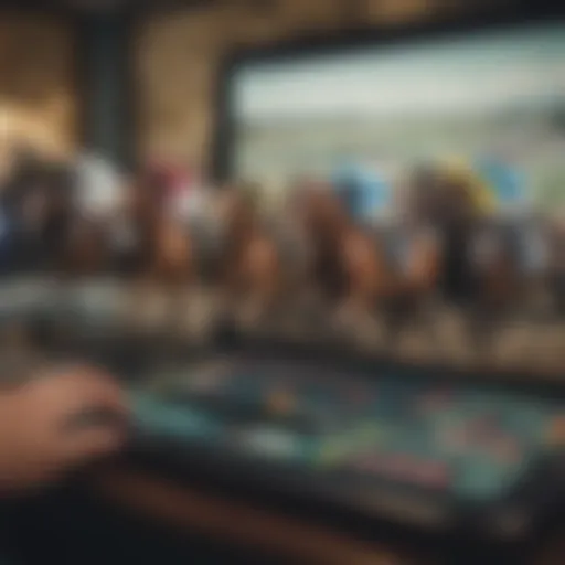 A digital interface showcasing online horse racing betting options