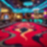 Stylish poker table top showcasing vibrant colors and unique design