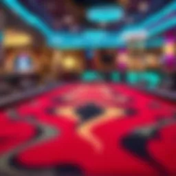 Stylish poker table top showcasing vibrant colors and unique design