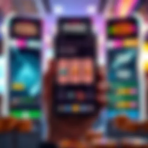 Dynamic interface of a money-earning app showcasing various features.
