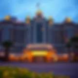 Exterior view of the Atlantic City Hilton showcasing its grand architecture