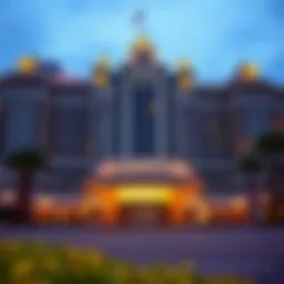 Exterior view of the Atlantic City Hilton showcasing its grand architecture
