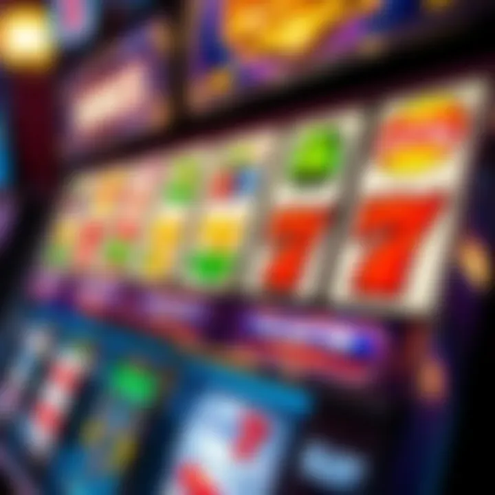 Interactive Slot Machine Features Close-up view of a slot machine interface