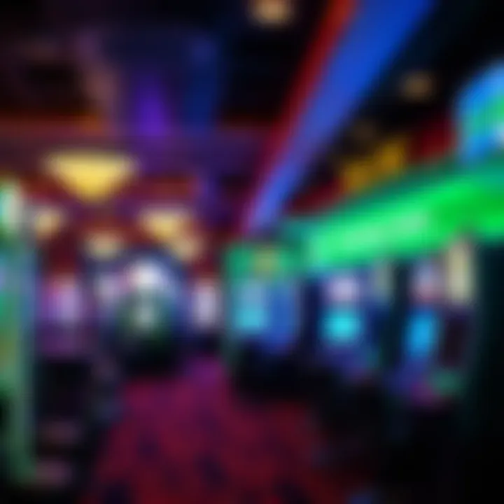 Inside the Gaming Floor of Greensburg Casino Interior of the casino highlighting the gaming floor with various gaming machines and tables