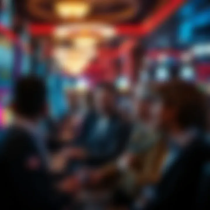 Diverse Players at Slots Group of diverse players enjoying slot games