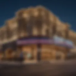 Exterior view of a popular West Virginia casino at night