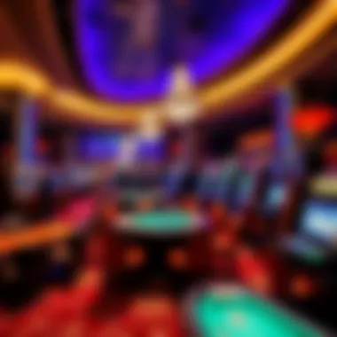 Vibrant Gaming Atmosphere at Encore Boston Harbor Luxurious gaming floor featuring a variety of table games and slots