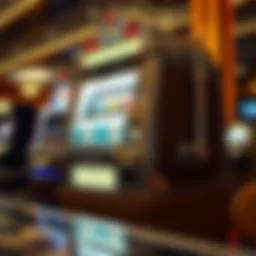 Vintage slot machine in a casino setting