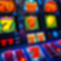 Colorful slot machine symbols
