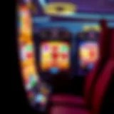 Virtual casino slot machine interface displaying vivid graphics and themes