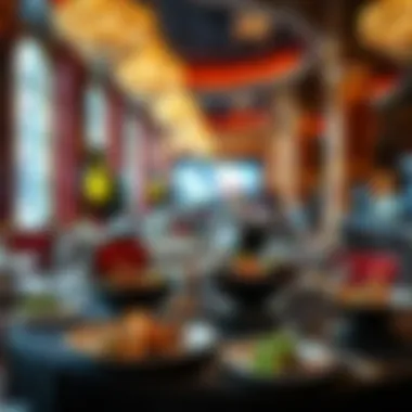 Culinary Delights at Luxor Luxurious dining setup featuring diverse culinary options