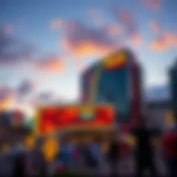 Stunning view of MGM National Harbor at sunset