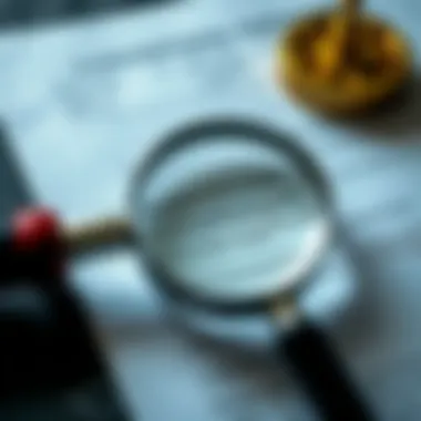 Understanding Terms and Conditions A magnifying glass over a contract highlighting terms and conditions.