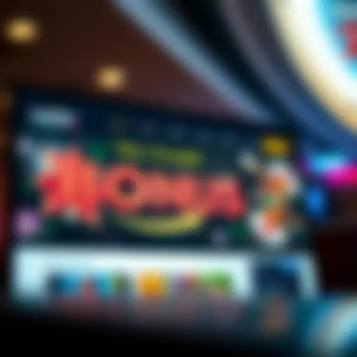 Attractive Online Bonus Display A digital screen displaying a prominent bonus offer on an online casino website.