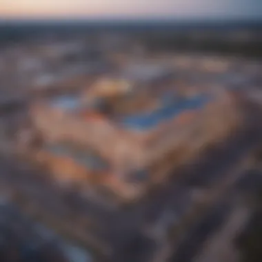 Aerial view of a prominent casino in Oklahoma