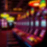 Vibrant penny slot machine display at Winstar