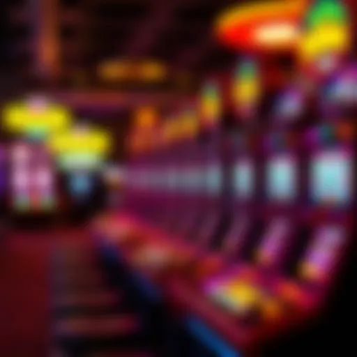 Vibrant penny slot machine display at Winstar