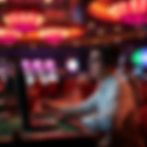 A player experiencing the thrill of online gambling