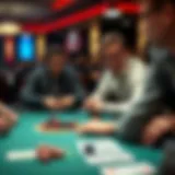 Dynamic poker table with players engaged in a freeroll tournament