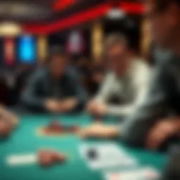 Dynamic poker table with players engaged in a freeroll tournament