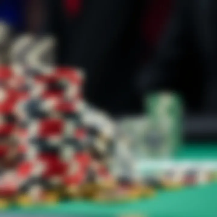 Potential Winnings in Freeroll Tournaments A close-up of poker chips stacked high, representing potential winnings