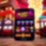 Casino-Themed Slot App Interface Vibrant casino-themed slot app interface
