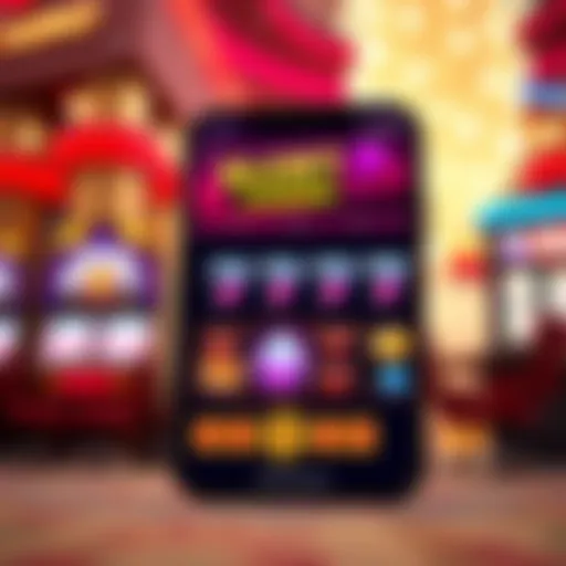 Casino-Themed Slot App Interface Vibrant casino-themed slot app interface