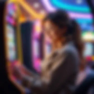 User engaging with a slot app