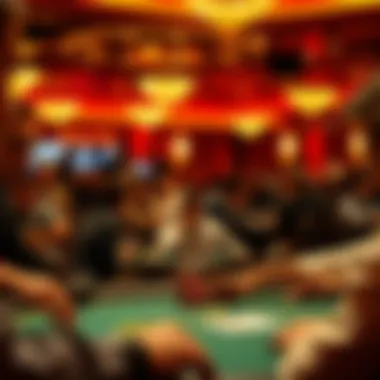 Intense Atmosphere of a Poker Tournament An intense poker tournament atmosphere with spectators