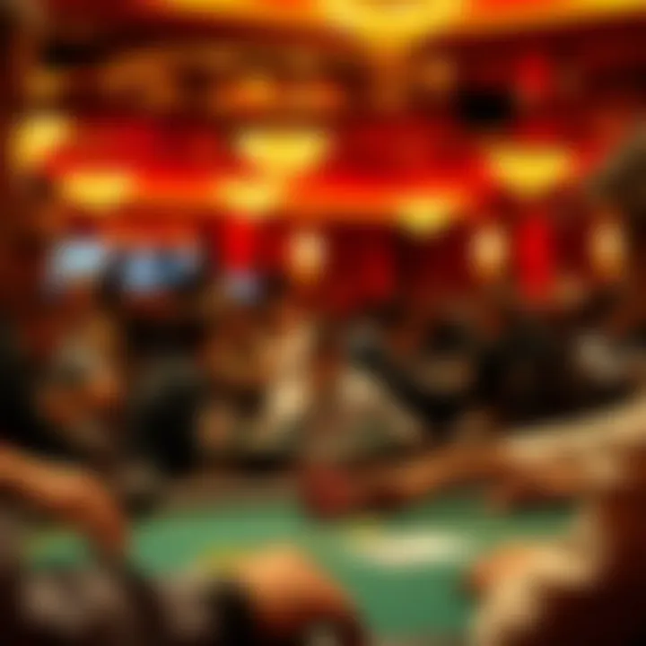 Intense Atmosphere of a Poker Tournament An intense poker tournament atmosphere with spectators