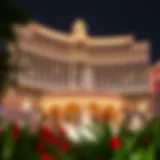 Elegant architectural design of the Bellagio facade