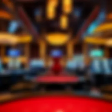 High-Stakes Gaming Experience Luxurious gaming area showcasing high-stakes tables