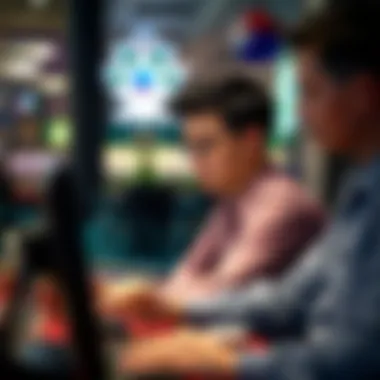 User Engaging with Online Gaming A user interacting with an online gaming platform