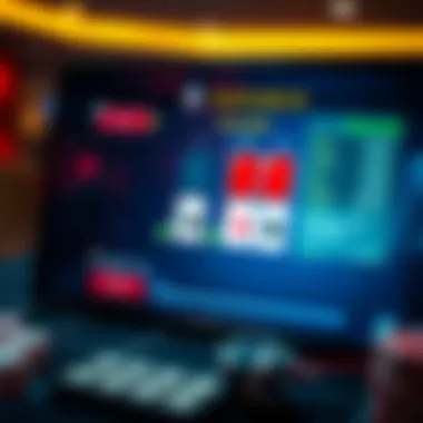 Strategic Gameplay Elements Strategic elements of blackjack gameplay displayed on screen