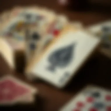 Historical Significance of Vintage Playing Cards An artistic representation of a vintage deck of playing cards, highlighting their historical significance.